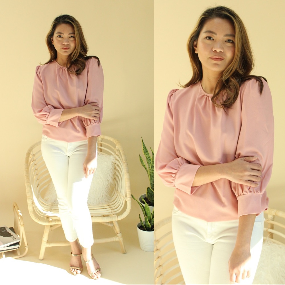cameron cuffed sleeve blouse